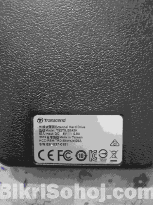 Transcend 2TB Storejet 25A Portable Hard Disk